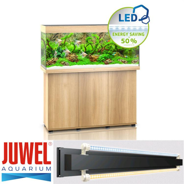 Juwel Aquariumkombination Rio 240 LED SBX helles Holz