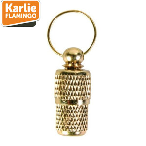 Karlie Hunde Adresstube Goldfarben 22mm