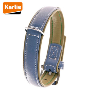 Karlie Vintage Hunde Halsband 60cm x 40mm  blau