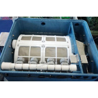 Aquaforte --AKTION SET-- Trommelfilter AFT-1 inkl. Steuerung + Budget Biokammer + Amalgam Tauch UVC 40 W + Spülpumpe