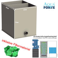 Aquaforte --AKTION SET-- Trommelfilter AFT-1 inkl. Steuerung + Biokammer + Amalgam Tauch UVC 40 W + Spülpumpe