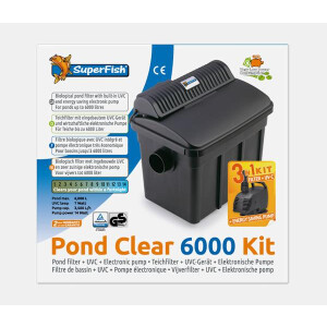 Superfish PondClear Teichfilter Set 6000 mit 7 W UVC + Pumpe